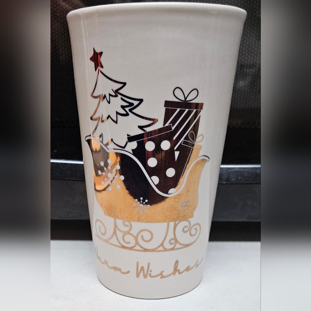 Marketplace Ceramic Travel Coffee Mug Warm Wishes Holiday